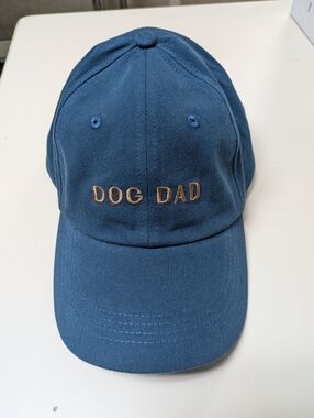 Lucy & Co Blue Cotton Baseball Cap with Brass Buckle
